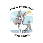 FUCKING UNICORN quadro 30x45