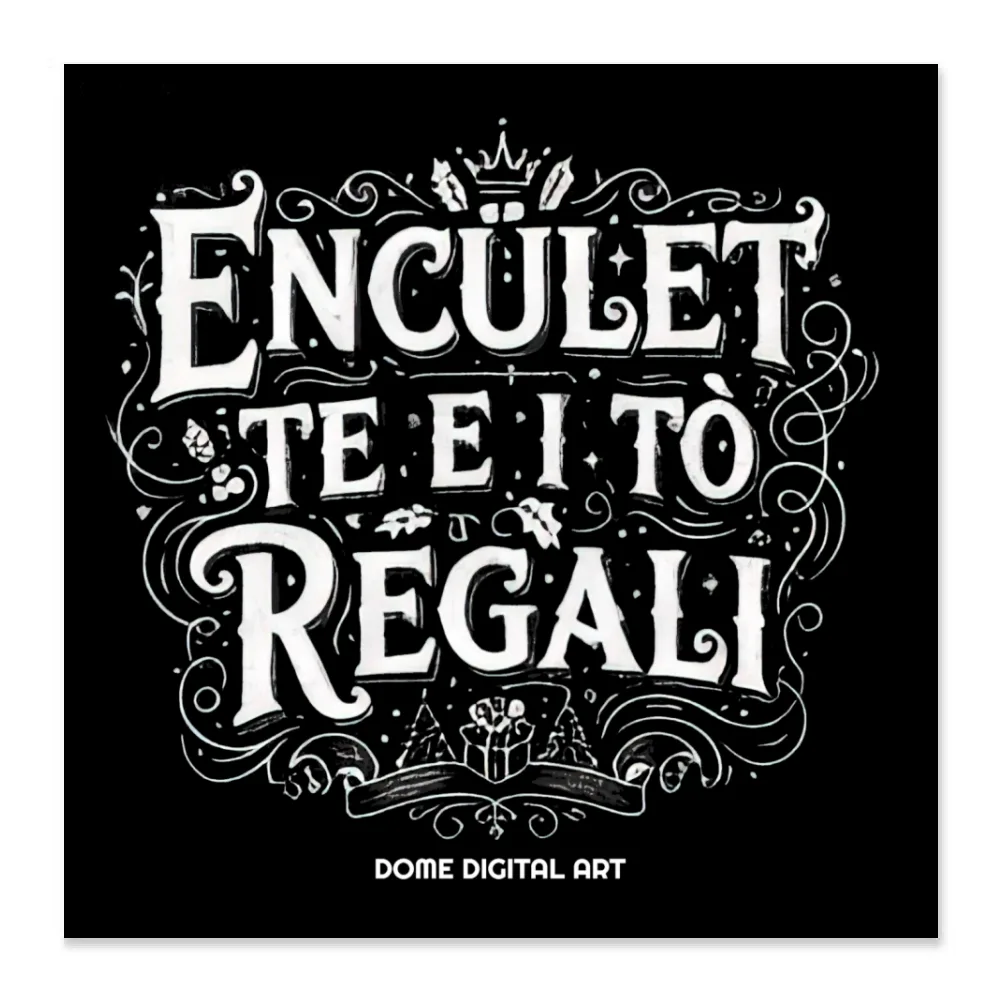 Adesivo 8cm Enculet te e i to regali