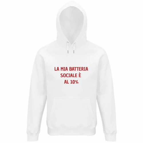 Felpa Organica Unisex Cappuccio