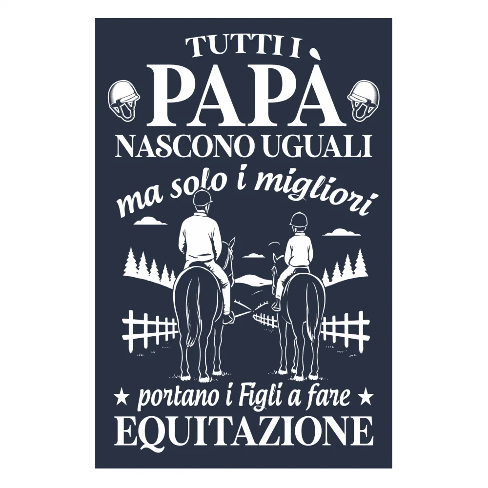 I Papà migliori portano i figli a equitazione