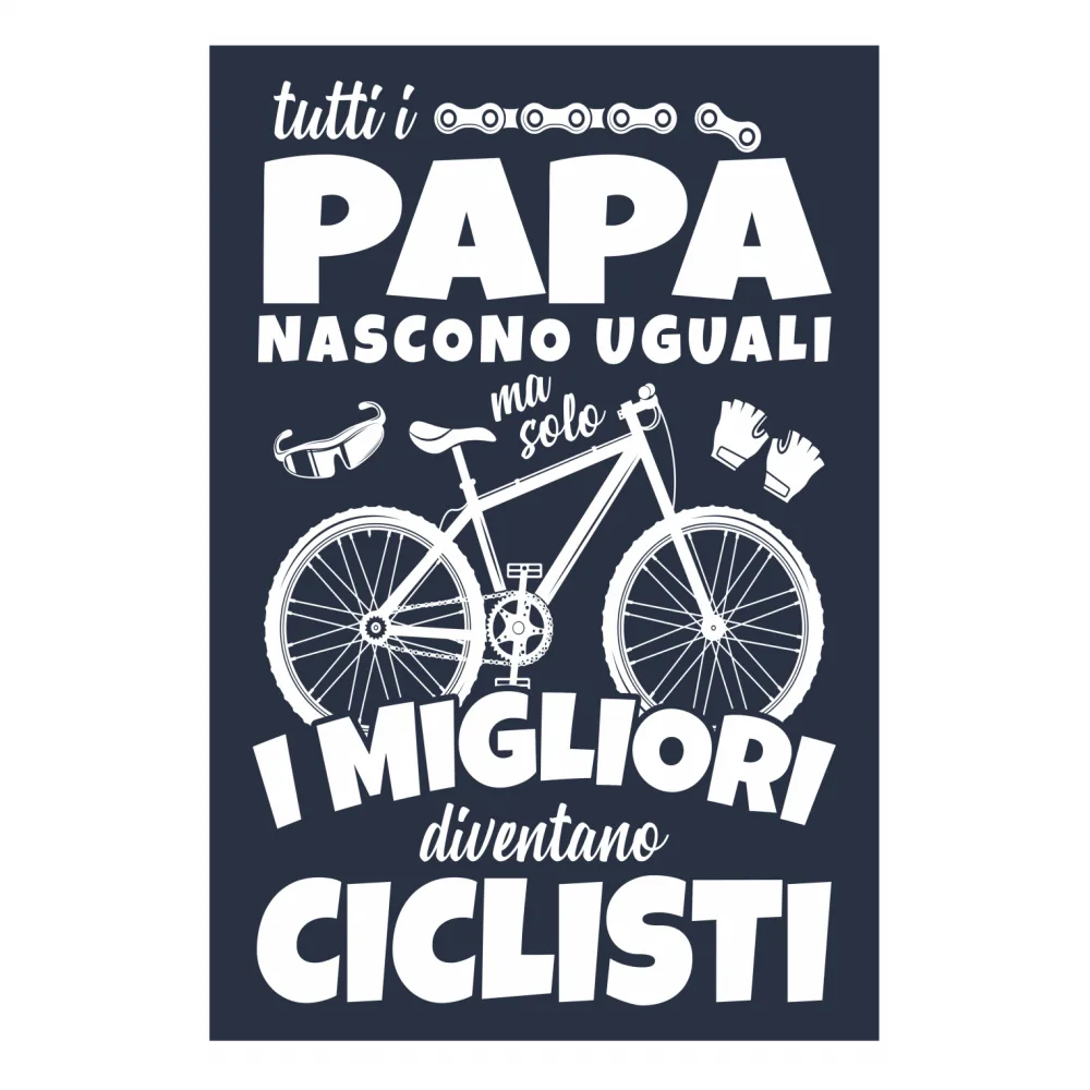 Papà Ciclista Mountain bike Canvas
