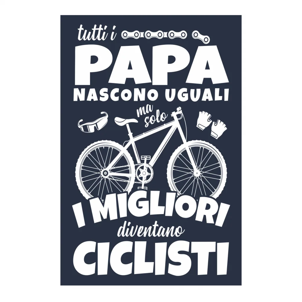 Papà Ciclista Mountain bike Canvas