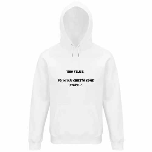 Felpa Organica Unisex Cappuccio