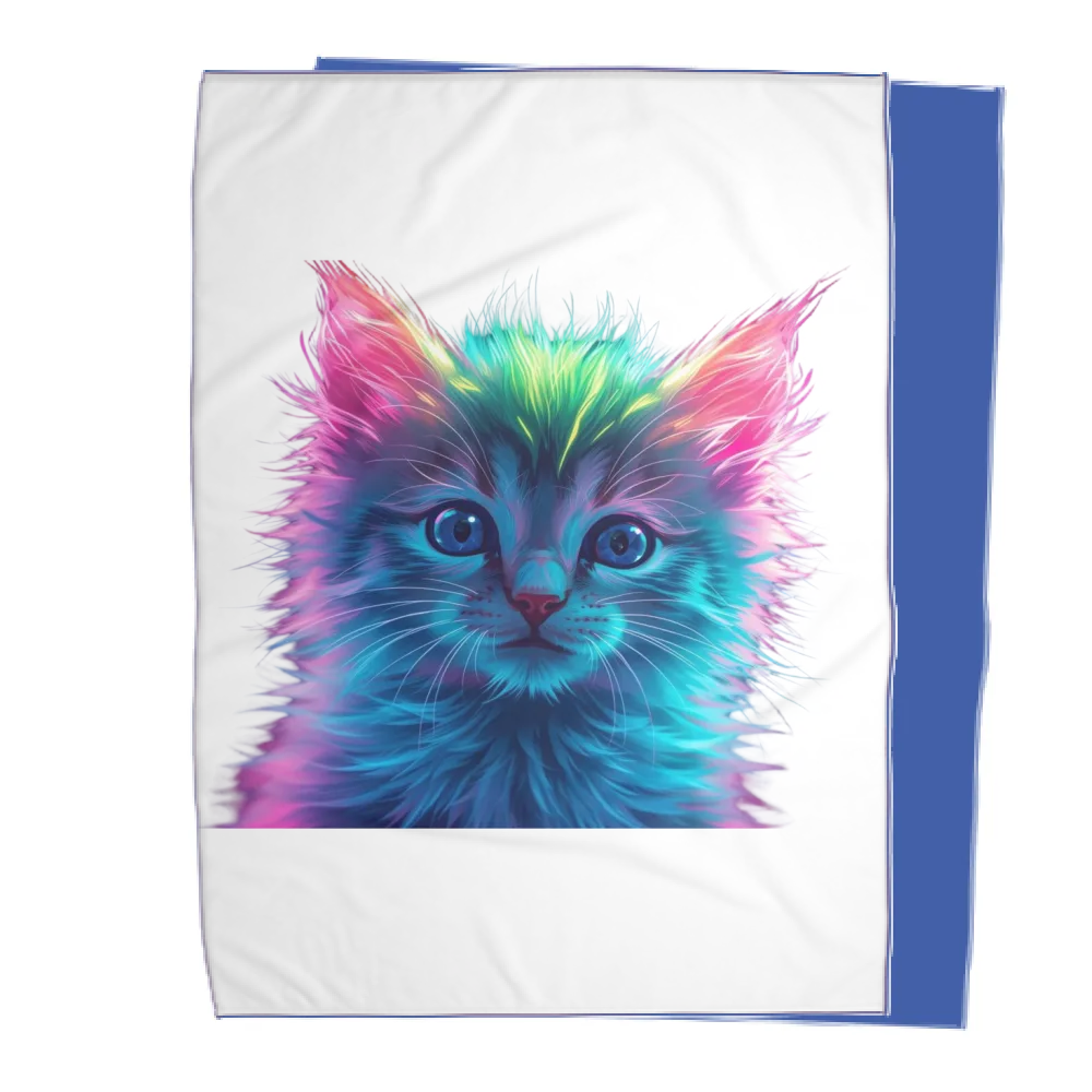 Coperta Matrimoniale Gattino Neon