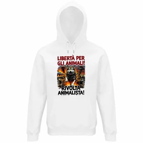 Felpa Organica Unisex Cappuccio