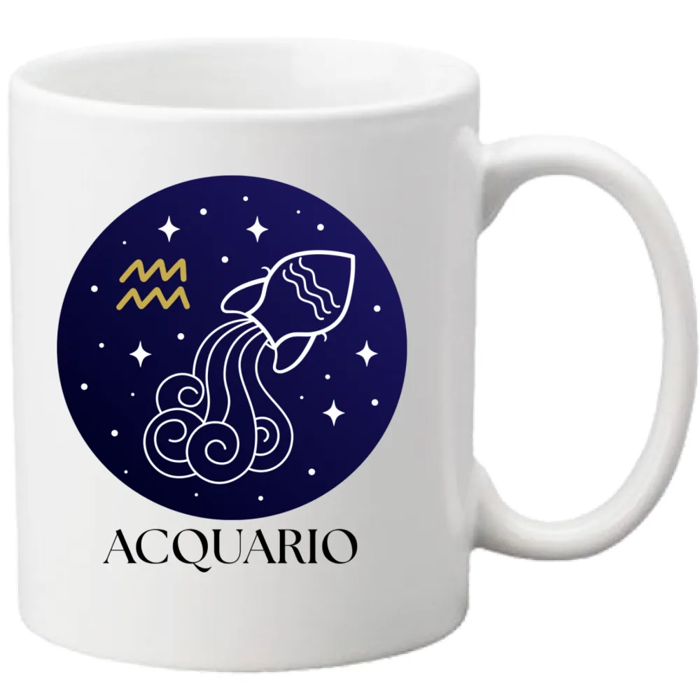 Tazza Acquario - Mug in Ceramica Segno Zodiacale