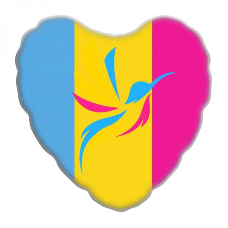 Cuscino cuore mascotte Pansex