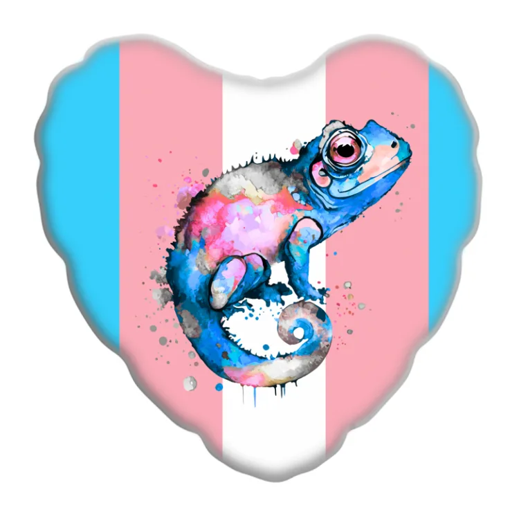 Cuscino cuore mascotte trans