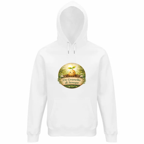 Felpa Organica Unisex Cappuccio