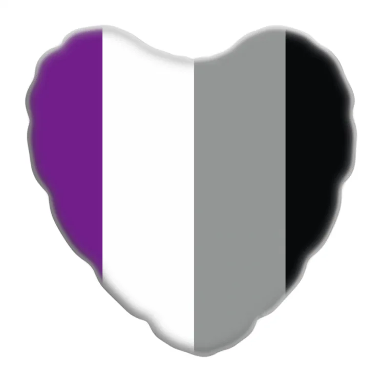 Cuscino cuore Asex flag