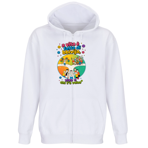 Felpa Premium Cappuccio Zip