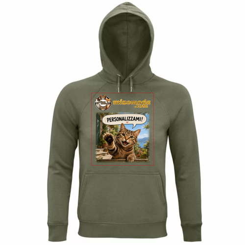 Felpa Organica Unisex Cappuccio