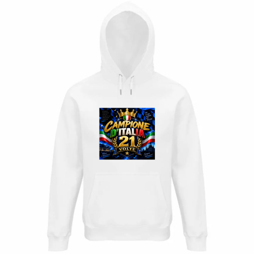 Felpa Organica Unisex Cappuccio