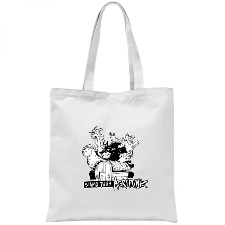 Zerocalcare per Agripunk shopper bn