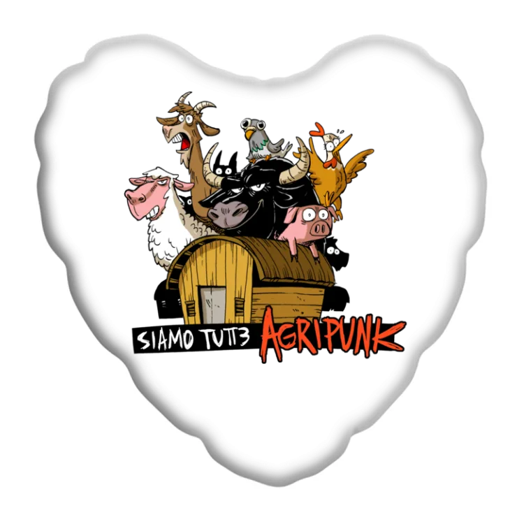 Zerocalcare per Agripunk cuscino cuore